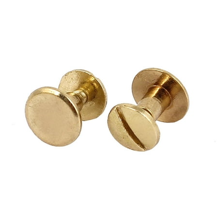 Leather Look Binding - Uxcell 4.5x7mm Brass Plated Binding Chicago Screw Post For Albums Leather (2-pack)