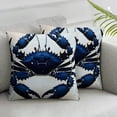 thumbnail image 3 of Nautical Animal Crab Throw Pillowcases Cover Crawl Crustacean Ocean Seafood Marine Nature Sea Outdoor Decoration Couch Pillow Covers with Zipper for Living Room Office set of 2, 3 of 7