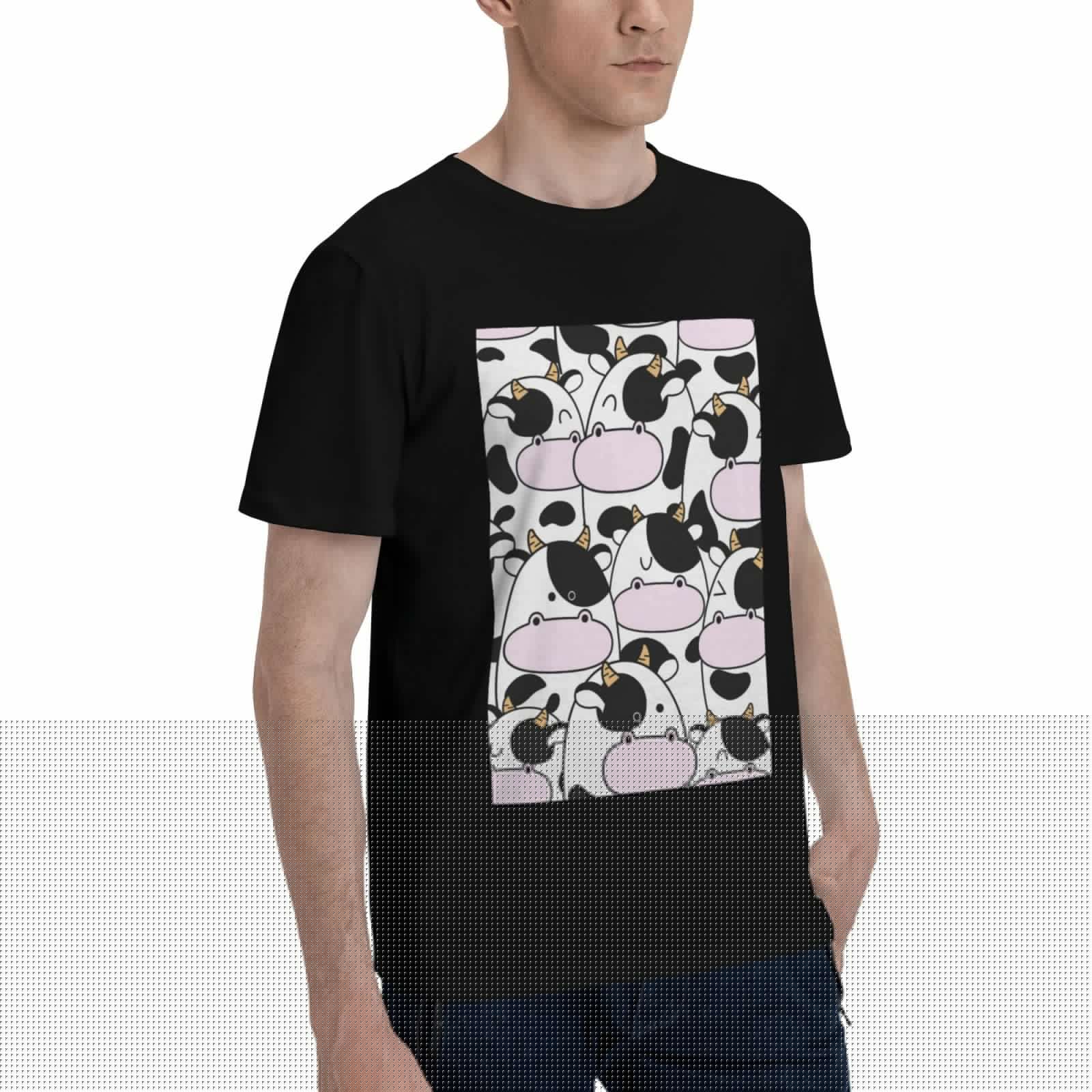 thumbnail image 2 of Bingfone Cute Animal With Cow Men'S Loose Fit Short-Sleeve Pocket T-Shirt, 2 of 7