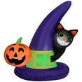 thumbnail image 1 of Witch Hat w/Cat - Inflatable, 1 of 5