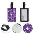 thumbnail image 3 of Unique Bargains 1 Pc Airplane Lines Pattern Luggage Tag for Travelling Purple, 3 of 5