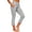 Gray, variant on Women's Capri Flared Yoga Pants Fold Over High Waist Stretch Cropped Pants Bootcut Workout Slim Fit Casual Capris with Side Pockets