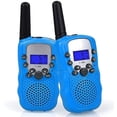thumbnail image 1 of Walkie Talkies para niños, juguetes, regalos, Walkie Talkie para niños, radio FRS de largo alcance para niños y niñas de 6 a 12 años, calcetín de regalo (azul, 1 par), 1 of 5