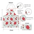 thumbnail image 7 of Pioneer Flower Floral Print Pattern Apron-Garden Aprons for Women with Pockets-Cotton Linen Waterproof Kitchen Cooking Gardening Aprons Adjustable for Kitchen,Cooking,BBQ and Salon 33x27 Inch, 7 of 7