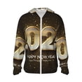 thumbnail image 1 of Balery Happy New Year 2025 E Sudadera ligera de manga larga con capucha y protección solar UPF 50+ para hombre y mujer, ideal para pesca y running-X-Large, 1 of 7