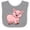 Heather and White, variant on Inktastic Cute Pig Boys or Girls Baby Bib