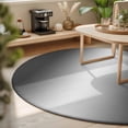 thumbnail image 3 of Round Area Rugs 3.3Ft, Grey White Ombre Non-Slip Washable Circle Rugs Carpet, Contemporary Art Abstract Aesthetics Indoor Outdoor Rug Floor Mats Throw Runner for Bedroom Living Room Bathroom, 3 of 8
