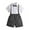 Gray, variant on Odeerbi 2025 Boys Gentlemen's Clothing Summer Short Sleeve Top Bib Shorts Tie Four-piece Set