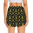 thumbnail image 4 of Vsdgher Pineapple Print Women's Running Double Layer Shorts High Waisted with Pockets Elastic Yoga Workout Athletic Gym Sports, 4 of 8