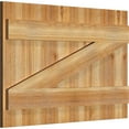 thumbnail image 2 of 32 1/4"W X 21"H Timbercraft Six 5 3/8" Boards Joined Board-N-Batten Shutters W/Z-Bar, Rough Sawn Western Red Cedar (Per Pair), 2 of 13