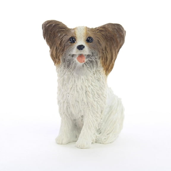 Conversation Concepts Papillon Miniature Dog Figurine - Brown & White