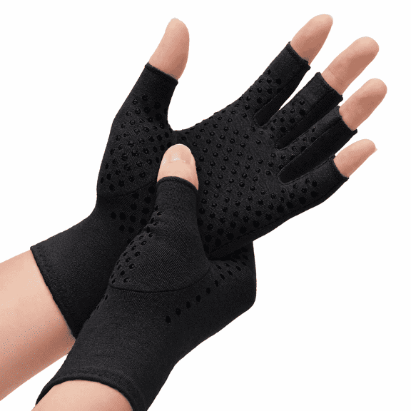 Goldeer Compression Gloves for Arthritis & Carpal Tunnel, Fingerless Hand Compression for Pain Relief, Anti-Slip, Breathable & Comfortable Support for Daily Use