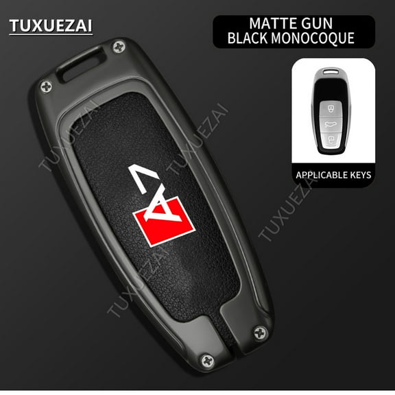 For Audi A7 Key Cover Case A4 A6 A8 Q5 Q6 Q7 Zinc Alloy Leather C style 3 buttons Car Key Cover