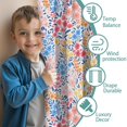 thumbnail image 3 of Blackout Kids Curtains,Pink Pioneer Flower Pattern Childrens Insulated Curtains Set Of 2,Bedroom Essentials,Toddler Room Decor 42x54in(106x137cm), 3 of 5