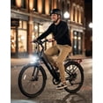 thumbnail image 6 of Cityone Plus Step-Thru Electric Bike for Adults, 26" Urban EBike with 500W Motor, Max 28MPH, 48V 15Ah Battery, Electric Bicycle with 7-Speed, Black, 6 of 9