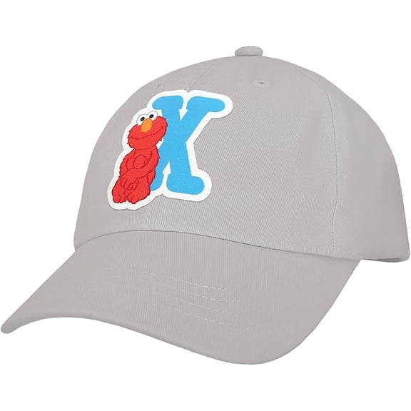 Sesame Street Elmo & Abby Kids Toddler Cap with Initial, Toddler Boys Hat, Youth Girl Baseball Cap, Cute Toddler Baseball Cap
