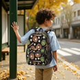 thumbnail image 6 of Baseballs Gloves Black Pattern 17" School Backpacks for Teens,Waterproof Oxford Fabric,S-Shape Padded Straps for School,Travel,Hiking,Camping, 6 of 6