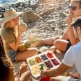 thumbnail image 3 of Loobuu Divided Serving Tray with Lid and Handle, Portable Snackle Box Charcuterie Container for Party, Veggies, Snack, Fruit, Nuts, Candy, Cracker, Chip, Entertaining, Picnic, 3 of 8