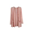thumbnail image 1 of Qarigey Abrigo de moda chal de punto chaqueta de verano exquisito regalo dulce lavable ropa de mujer mano de obra fina cárdigan suelto Abrigos y chamarras Rosado Qarigey AP013515-09, 1 of 6