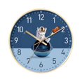 thumbnail image 3 of Reloj de pared de creativo, marco de silencioso, reloj analógico sin tictac, 8 "para oficina, habitación de niños, dormitorio, niños vitoreando Gloria Reloj de pared, 3 of 9