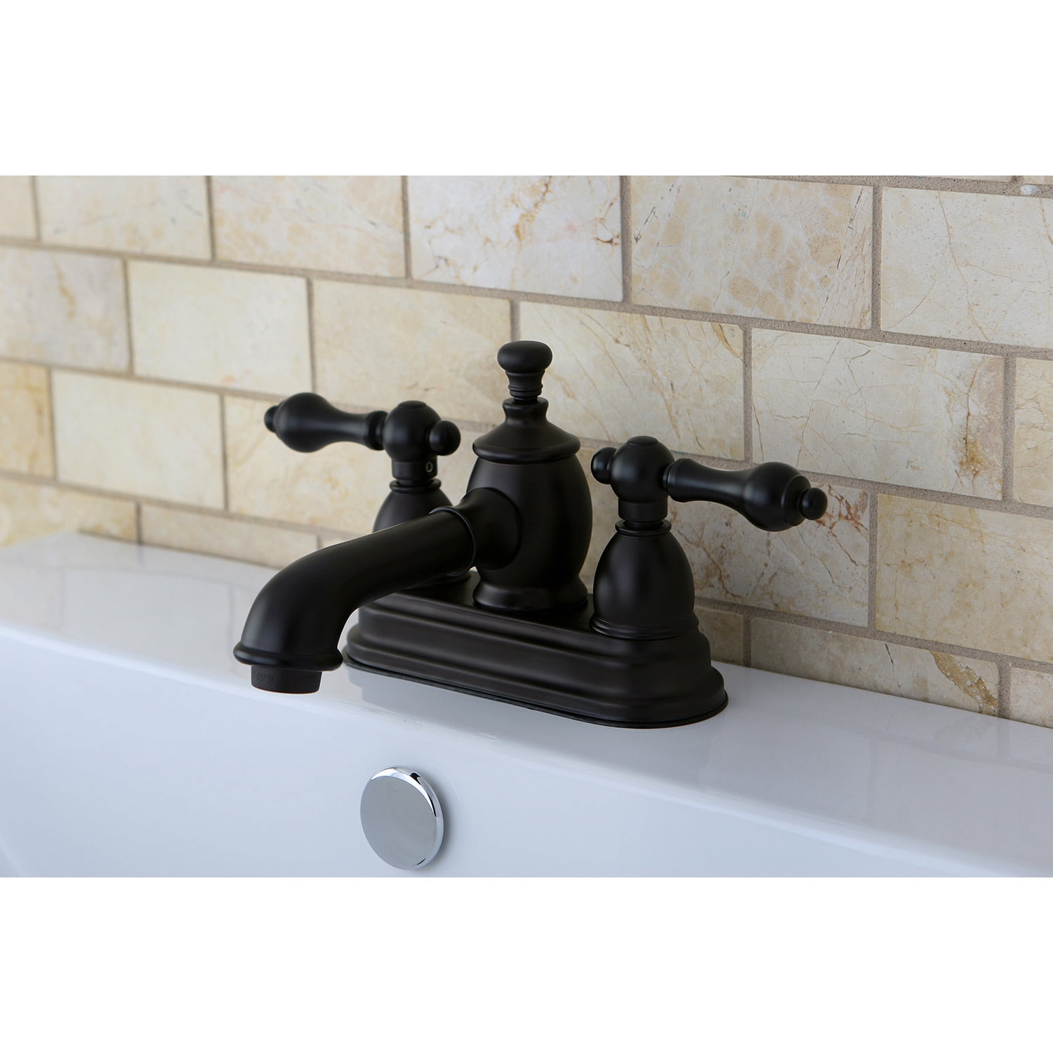 Kingston Brass KS7005AL 4 in. Centerset Bathroom Faucet, Oil Rubbed Bronze
