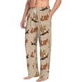 thumbnail image 2 of Uemuo Cartoon Squirrel Pattern Men's Wide Leg Palazzo Lounge Pants with Pockets Light Weight Loose Comfy Casual Pajama Pants-X-Large, 2 of 9