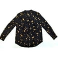 thumbnail image 4 of Hilary Radley Women's Blouse Long Sleeve Half Laying Collar Black Size XS New, 4 of 5