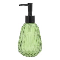Unique Bargains 1 Pc Convenient Argyle Soap Dispenser 11.84oz Green Black