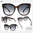 thumbnail image 2 of Womens XL Oversized High Temple Horn Rim Plastic Sunglasses Tortoise - Smoke, 2 of 8