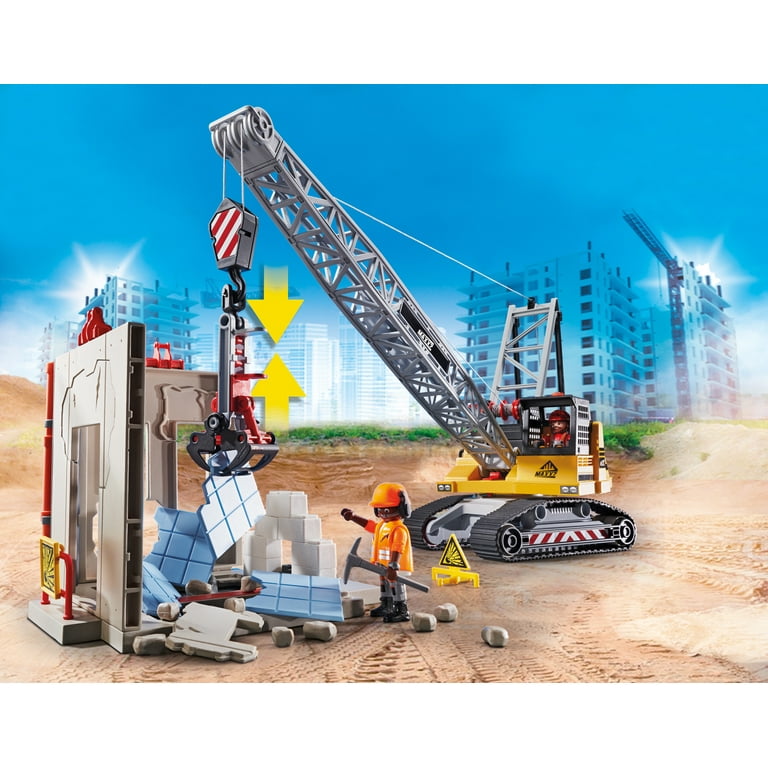 Defeated Empty the trash Mitt PLAYMOBIL Cable Excavator with Building Section - Walmart.com