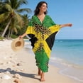 thumbnail image 5 of Xixirimido Jamaica Flag Leopard Print Women Kaftan Dresses Plus Size Swimsuit Coverup Batwing Sleeve Summer Bathing Suit Caftan Loungewear Beach Cover Up, 5 of 7