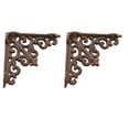 thumbnail image 5 of Midwest Craft House 3 3/4" X 3 3/4" Cast Iron Wall Mounted Brackets, Antique Brown Pack of 2, 5 of 5