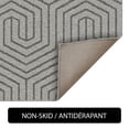 thumbnail image 4 of Mainstays tapis d’appoint intérieur moderne géométrique touffeté à la machine gris, 29 x 45 po, lavable à la machine, endos antidérapant, 4 of 5