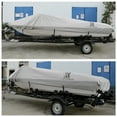 thumbnail image 2 of Unique Bargains 300D Polyester PU Boat Cover 14' 16' 18' 19' 20' Waterproof For V-Hull Grey Fit for Length:16-18ft,Beam Width: 94", 2 of 8