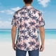 thumbnail image 4 of Balery Tropics Palm Trees Camisas hawaianas de manga corta para hombre, camisas playeras de corte holgado, camisas de vacaciones con botones,Large, 4 of 7