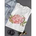 thumbnail image 3 of Cute Pink Watercolor Peony T-Shirt Women -Image by Shutterstock, Female Medium, 3 of 4
