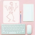 thumbnail image 3 of Funny Skeletons Stencil with a Paint Brush 11.7x8.3Inch Holding Wine Glasses Stencil Drinking Stencil Theme Drawing Template for Wall Tiles Floor Paper Furniture 1pc, 3 of 9