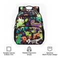 thumbnail image 6 of Jeiento Dinosaur Preschool Lightweight Backpack for Toddler, 13.5 Inch Kids School Bag for 3-5 Year Old Boys, 2 Front Zipper + 2 Mesh Side Pockets Bookbag, 6 of 7