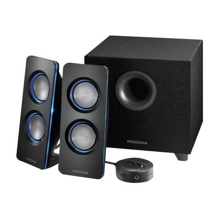 Insignia NS-5004BT - Speaker system - for PC - 2.1-channel - wireless - Bluetooth - 25 Watt (total)