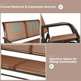 thumbnail image 4 of Pemberly Row Patio Swing Glider Bench Loveseat Rocking Chair Brown, 4 of 8