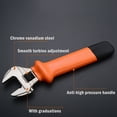 thumbnail image 2 of SEIWEI Chrome Vanadium Steel Wrench with Graduations 12''(300mm) Mini Spanner Wrench Orange, 2 of 7
