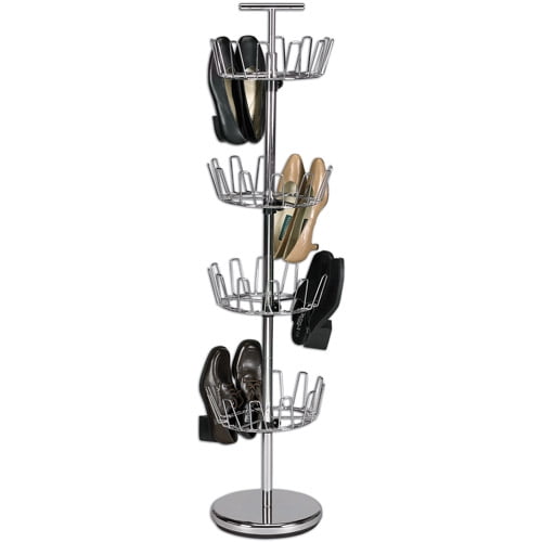 Household Essentials 4-Tier Revolving Shoe Tree, Chrome