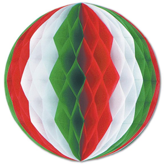 Beistle Cinco de Mayo Party Tissue Ball red, white, green (Case of 24)