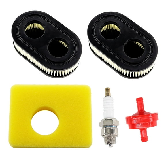 798452 Air Filter Spark Plug Kit for 593260 Briggs & Stratton 09P00 09P702 550E 625EX 675EXI 725EXI 4247 5432 5432k Lawn Mower
