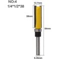 thumbnail image 4 of 1/2" Diameter Flush Trim Pattern Template Router Bit Set Wood Top Bearing Milling Cutter Tool With 1/4 Inch Shank Flush Trim Bit Woodworking Milling C, 4 of 4