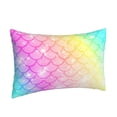 thumbnail image 2 of Binfone Fish Scale Standard Size Pillowcase, Long Staple Pure Cotton Envelope Closure Pillow Cover,16"X24", 2 of 9