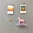 thumbnail image 3 of Wall Grid Decorative Heart shaped Photo Hanging Display Picture Wall Rack, 3 of 7