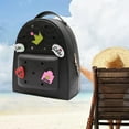 thumbnail image 2 of Qyaukm Kawaii Backpack Lovely Pastel Rucksack for Teens Aesthetic Student Bookbags with Kawaii Pin and Cute Accessories (Black), 1*Cute Stamp Backpack, 2 of 5