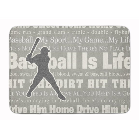 Baseball is Life Machine Washable Memory Foam Mat
