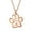 Rose-A, variant on Womens Dainty Pet Paw Print Pendant Necklace Animal Jewelry Rose Gold Plated Silver